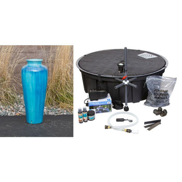 Closed Top FNT40271 Ceramic Vase Complete Fountain Kit Vase Fountain Blue Thumb